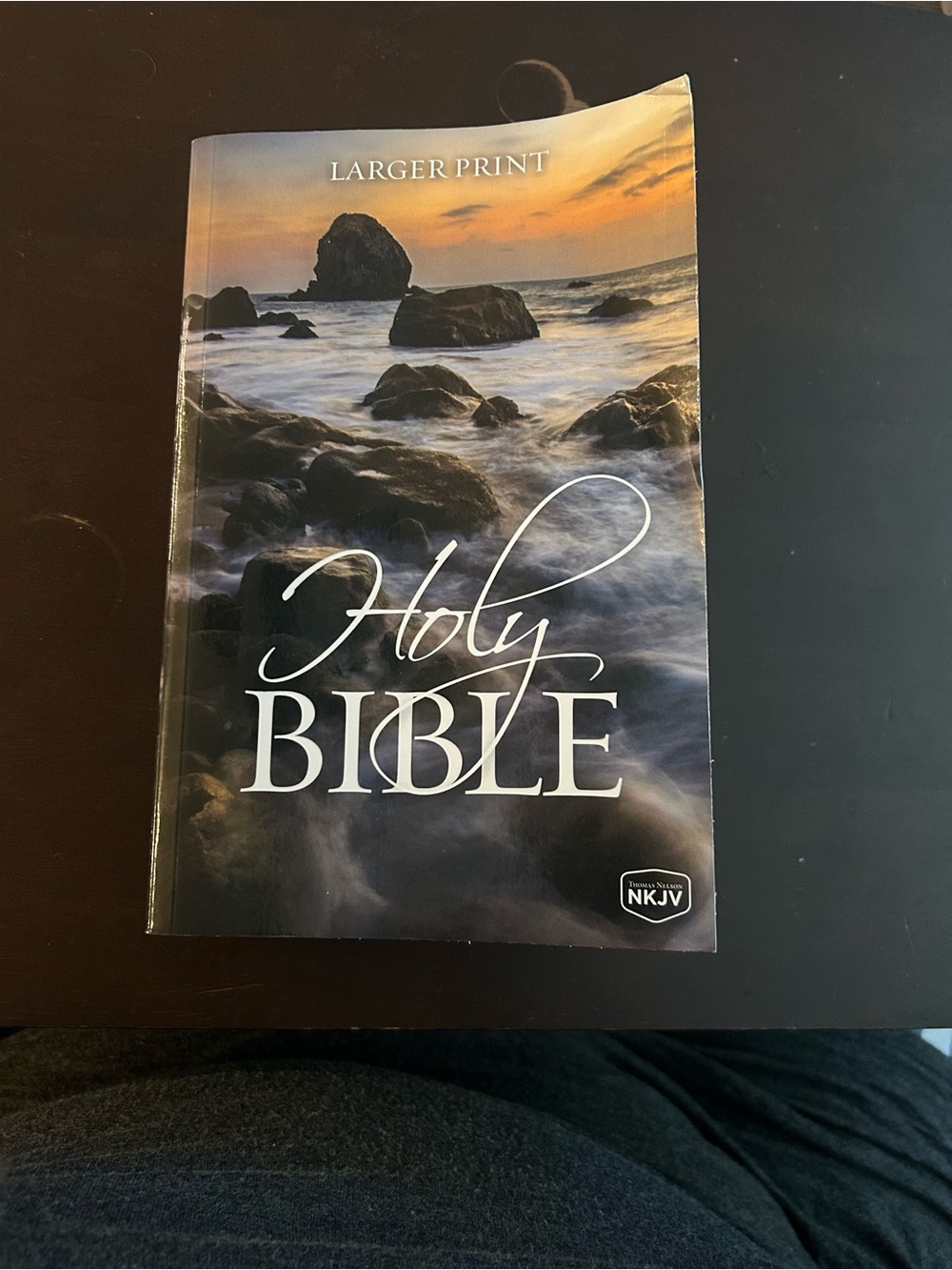 NKJV Holy Bible — Sunset Coastal Cover in Blue and Orange